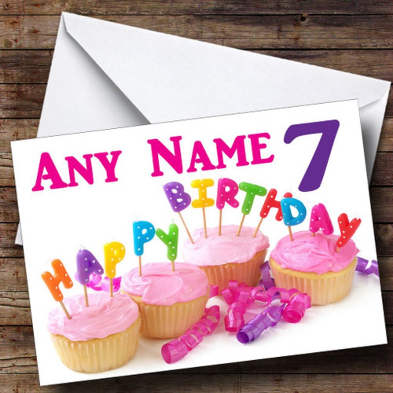 Cupcake Birthday Cake Personalised Birthday Card – The Card Zoo