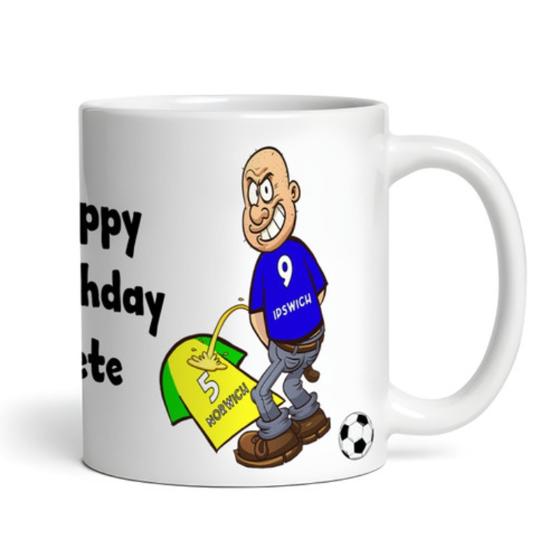 Ipswich Weeing On Norwich Funny Football Gift Team Rivalry Personalised Mug – The Card Zoo