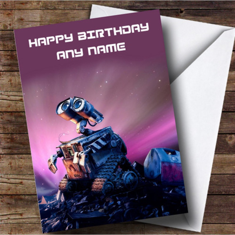 Personalised Purple Wall-E Children’s Birthday Card – The Card Zoo