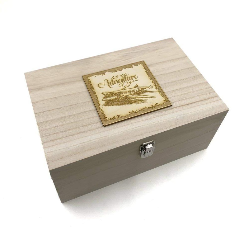 Raised Words Large Wooden Travel Holiday Adventure Keepsake Box Gift