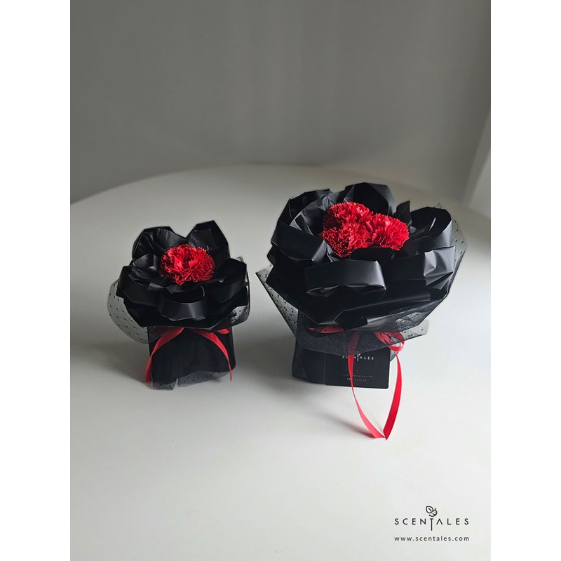 Scentales Red Carnation Petite Soap Flower Bouquet