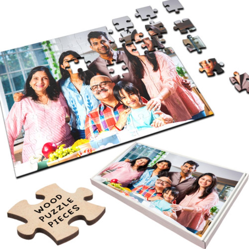 Any Your Photo Custom Gift Family Grandparents Parents Custom Wood Jigsaw Puzzle – The Card Zoo