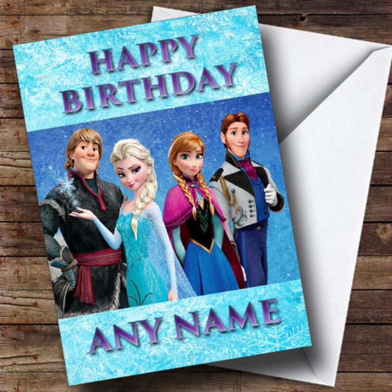 Hans Kristoff Anna and Elsa Frozen Personalised Birthday Card – The Card Zoo