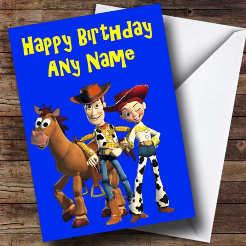 Toy Story Woody Jessie Personalised Birthday Card – The Card Zoo