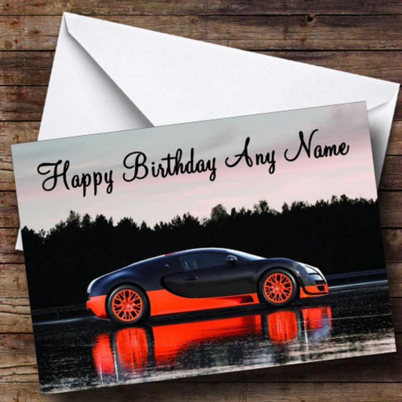 Bugatti Veyron Super Sport Personalised Birthday Card – The Card Zoo