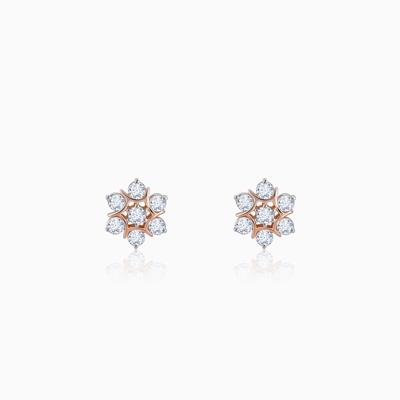 Gold Luminary Solitaire Diamond Earrings