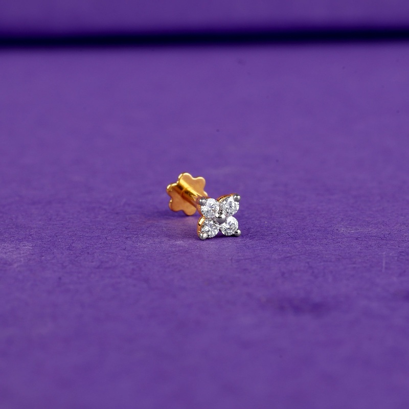 Gold Sparkle Squad Diamond Nose Pin