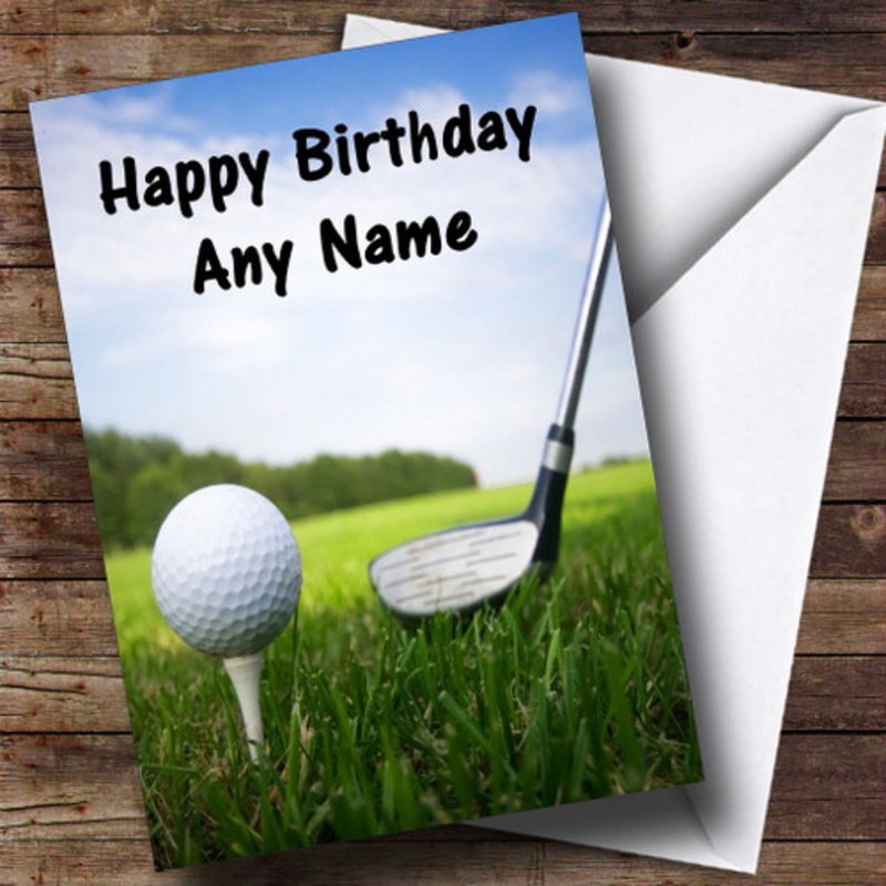 Golf Ball Personalised Birthday Card – The Card Zoo