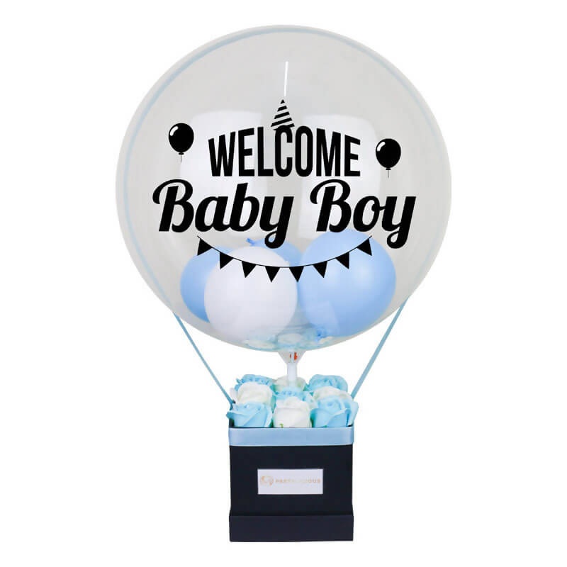 Lexie Hot Air Balloon Artificial Flower Box