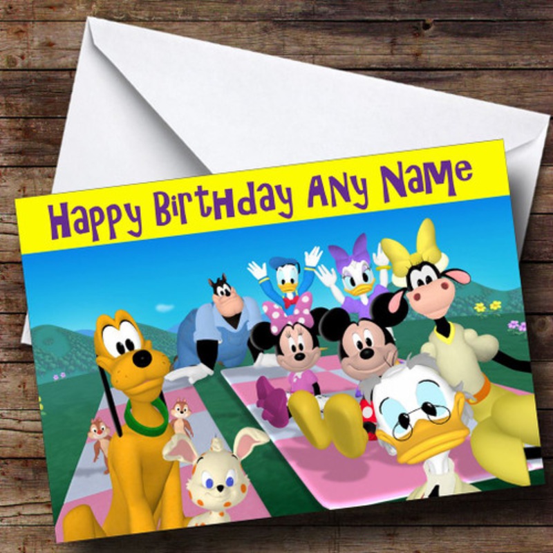 Mickey Mouse Clubhouse Personalised Birthday Card – The Card Zoo