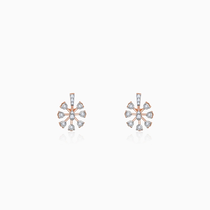 Rose Gold Sinhaparni Diamond Earrings