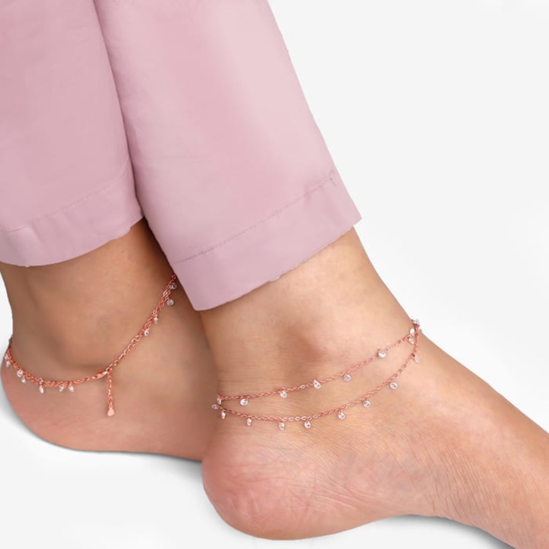 Rose Gold Layered Queen’s Anklet