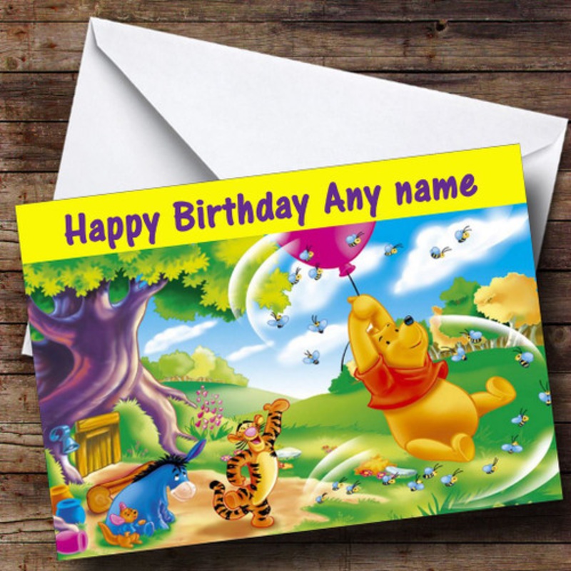 Winnie The Pooh Personalised Birthday Card – The Card Zoo