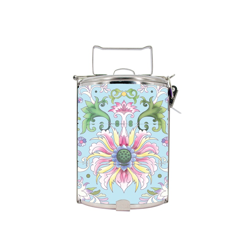 BDARI Tiffin Carrier – Lotus With Flower (Nationwide Delivery)