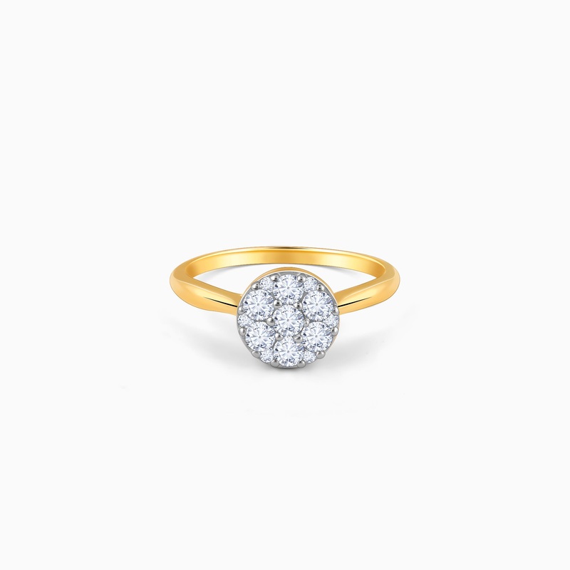 Gold Dew Drop Diamond Ring