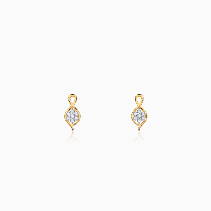Gold Pure Flora Diamond Earrings