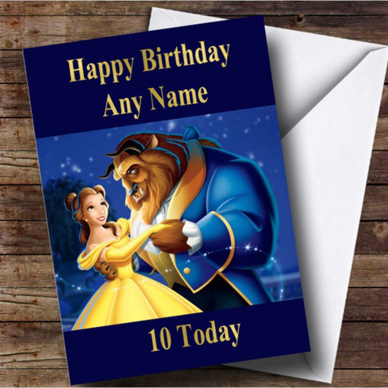 Personalised Disney Beauty And The Beast Dancing Children’s Birthday Card – The Card Zoo