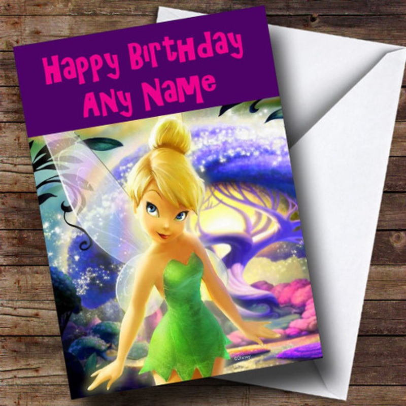 Tinker Bell Fairy Personalised Birthday Card – The Card Zoo