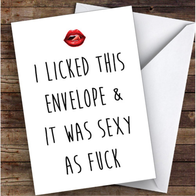 Licked The Envelope Sexy Funny Personalised Birthday Card – The Card Zoo
