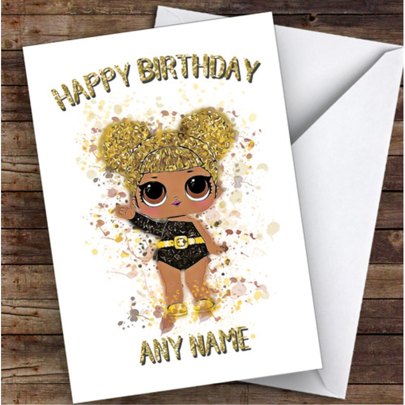 Queen Bee Surprise Lol Doll Splatter Art Children’s Kids Birthday Card – The Card Zoo
