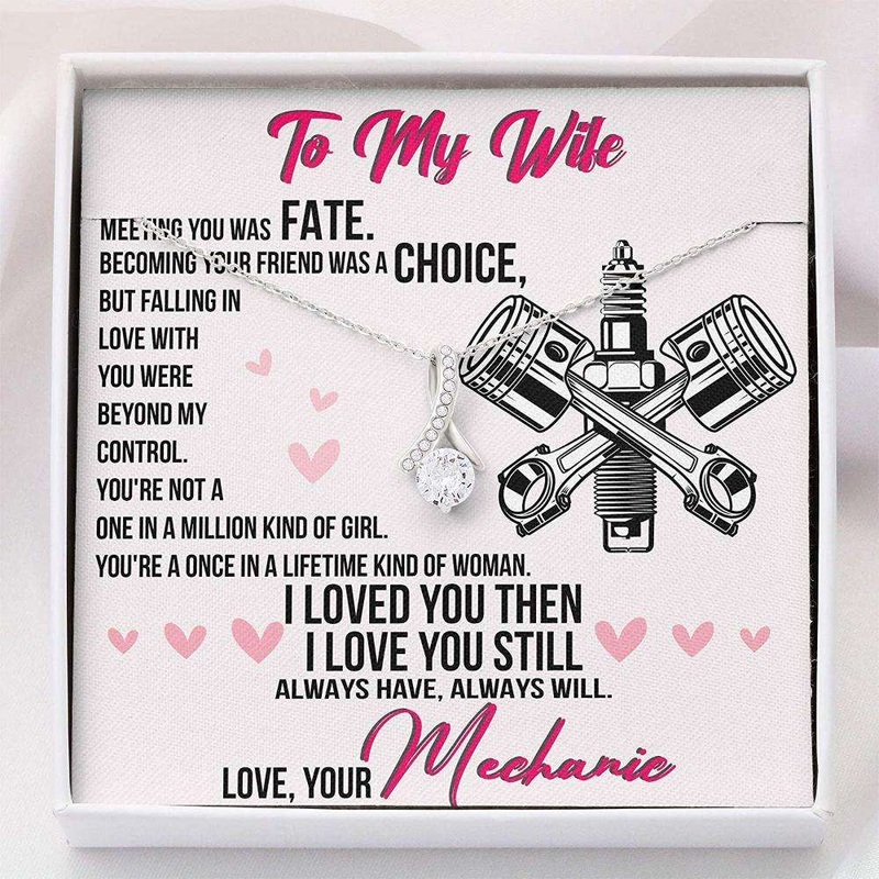 Wife Necklace, MechanicS Wife Necklace, Gift For Wife From Husband