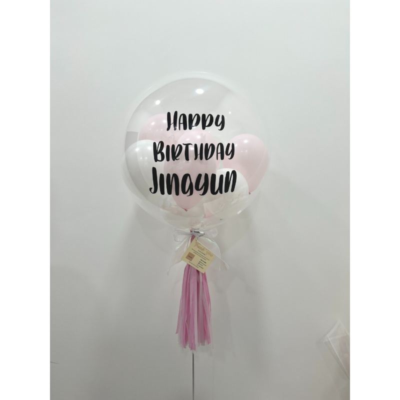 24 (Pastel Pink) Bubble Balloon (Klang Valley Delivery)