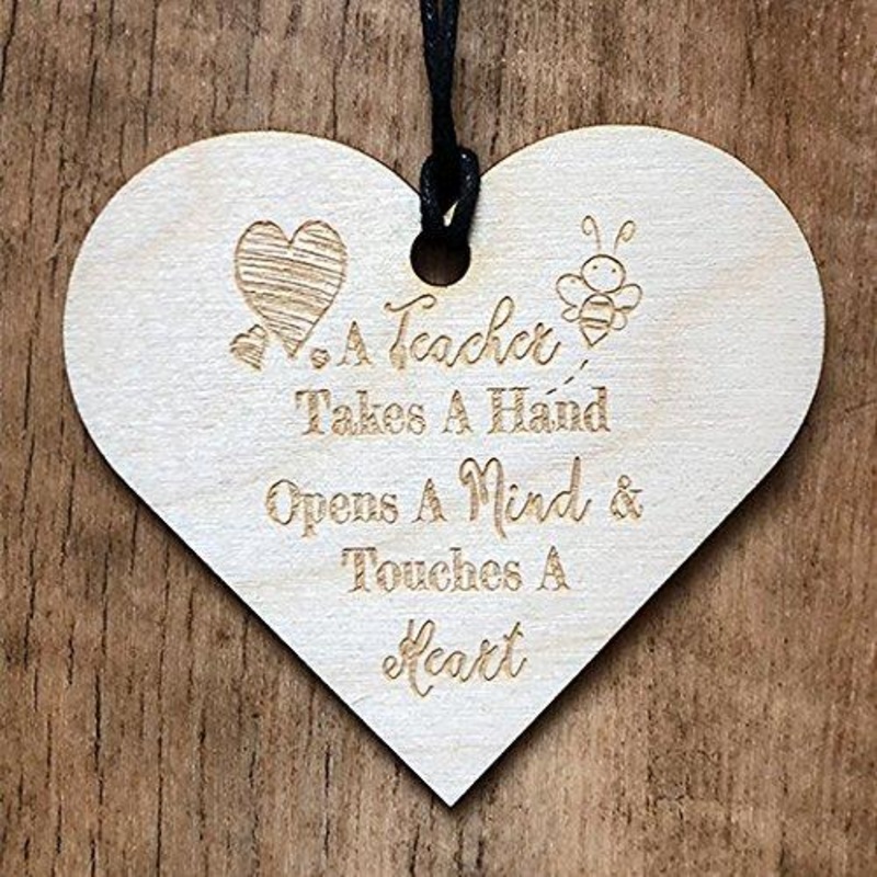 A Teacher Takes A Hand Wooden Plaque Gift