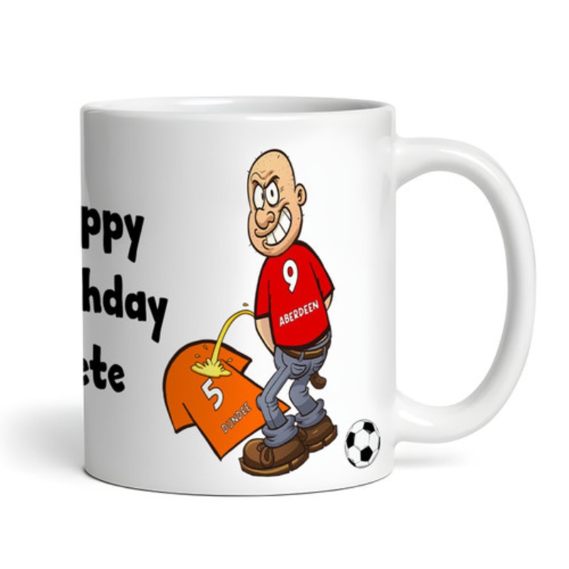 Aberdeen Weeing On Dundee Funny Football Gift Team Rivalry Personalised Mug – The Card Zoo