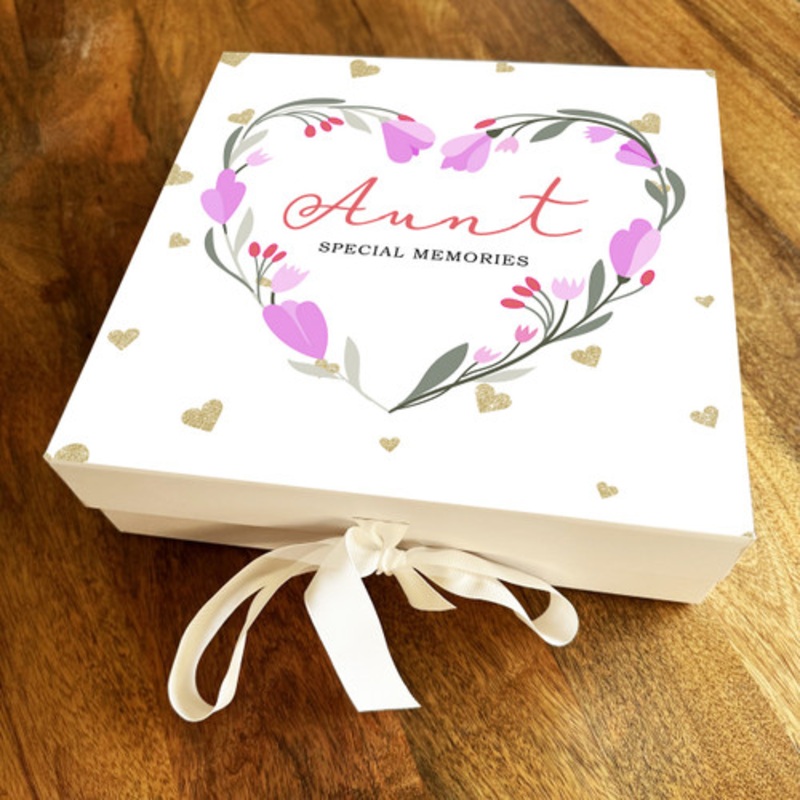 Aunt Special Memories Personalised Square Keepsake Memory Hamper Gift Box – The Card Zoo