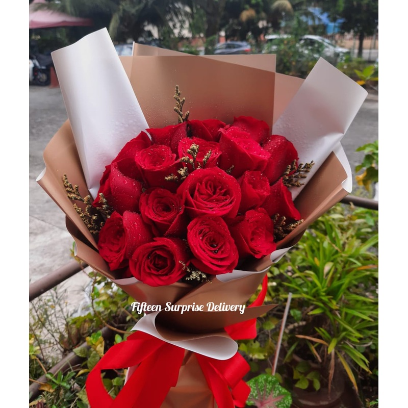 15 Fresh Roses Bouquet Be My Valentine (Klang Valley Delivery)