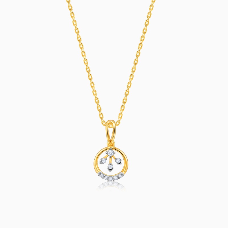 Gold Trance Lab Grown Diamond Pendant
