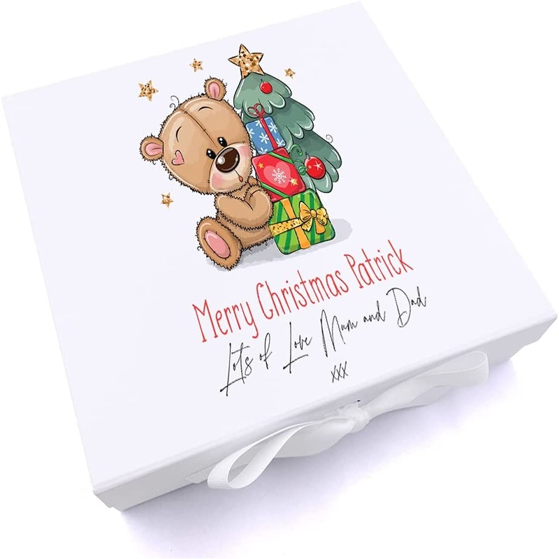 Personalised Merry Christmas baby Keepsake Memory Box Gift