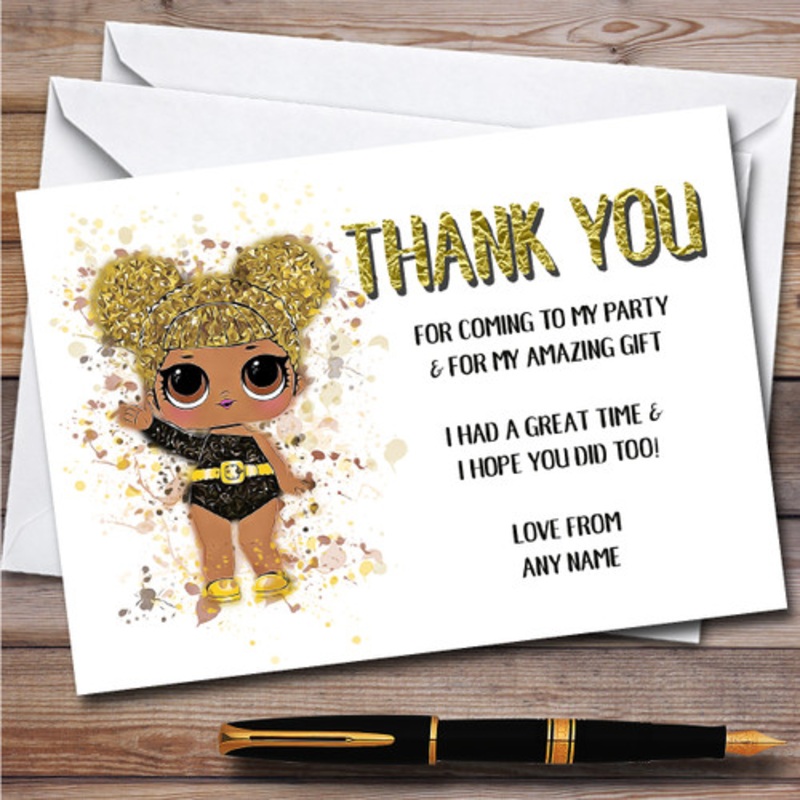 Queen Bee Surprise Lol Doll Splatter Art Birthday Party Thank You Cards – The Card Zoo