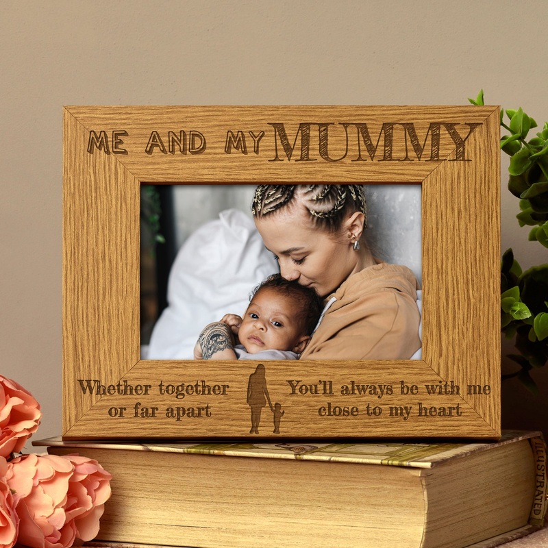 Together Or Far Apart Mum Wooden Photo Frame Gift
