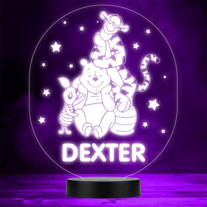 Winnie-the-Pooh With Piglet And Tigger LED Personalised Gift Night Light – The Card Zoo
