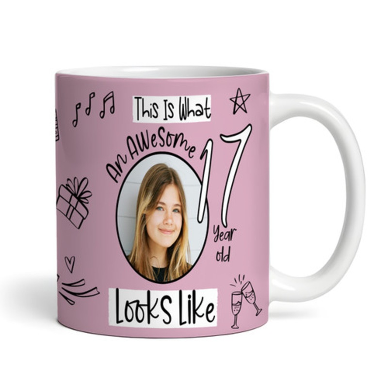 17th Birthday Gift For Girls Circle Photo Tea Coffee Cup Personalised Mug – The Card Zoo