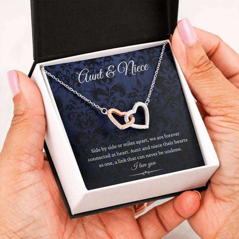 Aunt Necklace, Niece Necklace, Aunt & Niece Necklace Hearts As One, Aunt Niece, Gift For Aunt Auntie