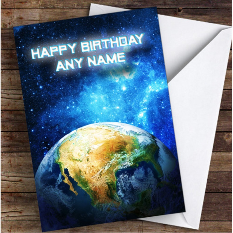 Celestial Collection Planets Space Personalised Birthday Card – The Card Zoo