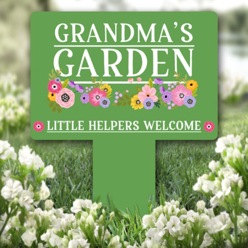Garden Flowers Personalised Gift Garden Plaque Sign Ground Stake – The Card Zoo