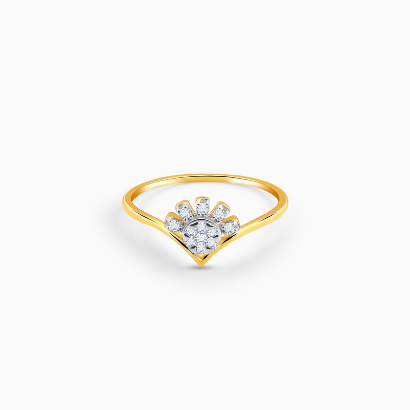 Gold Sunshine Diamond Ring