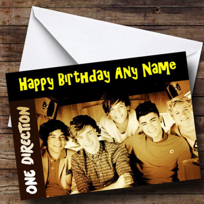 One Direction D Personalised Birthday Card – The Card Zoo
