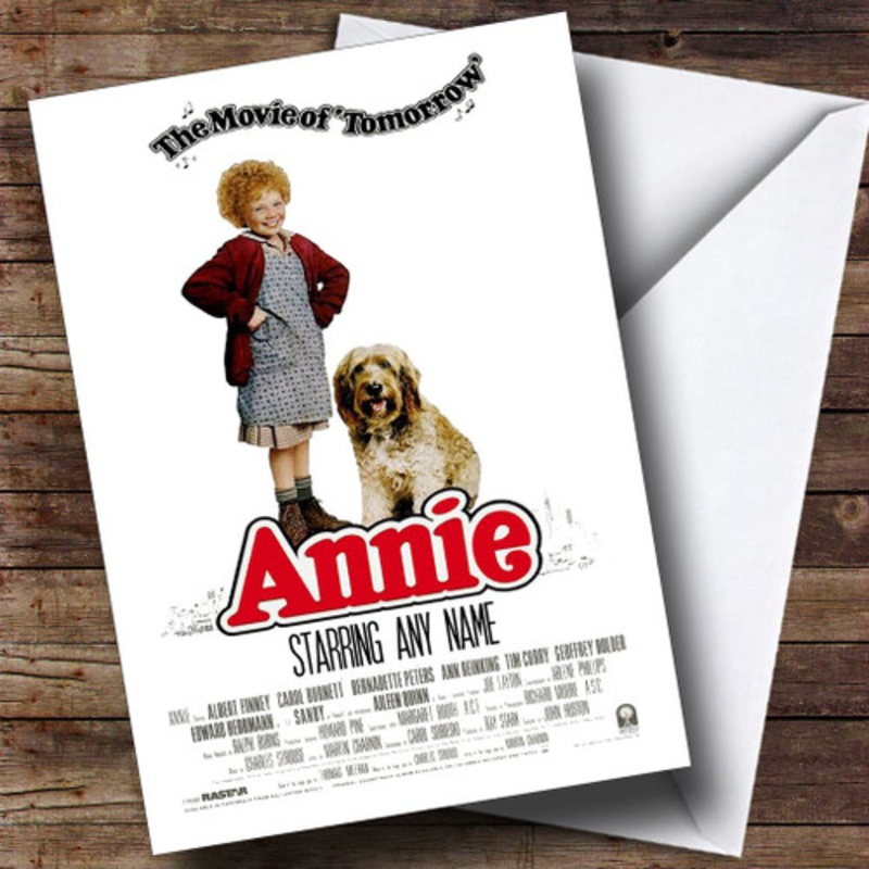 Spoof Annie Movie Film Poster Personalised Birthday Card – The Card Zoo