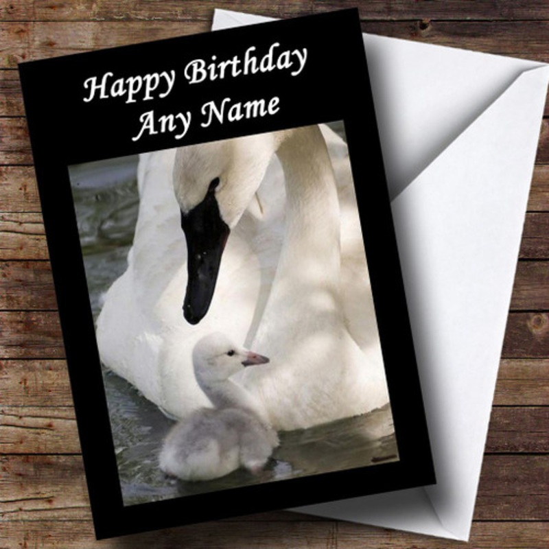 Swan and Signet Personalised Birthday Card – The Card Zoo