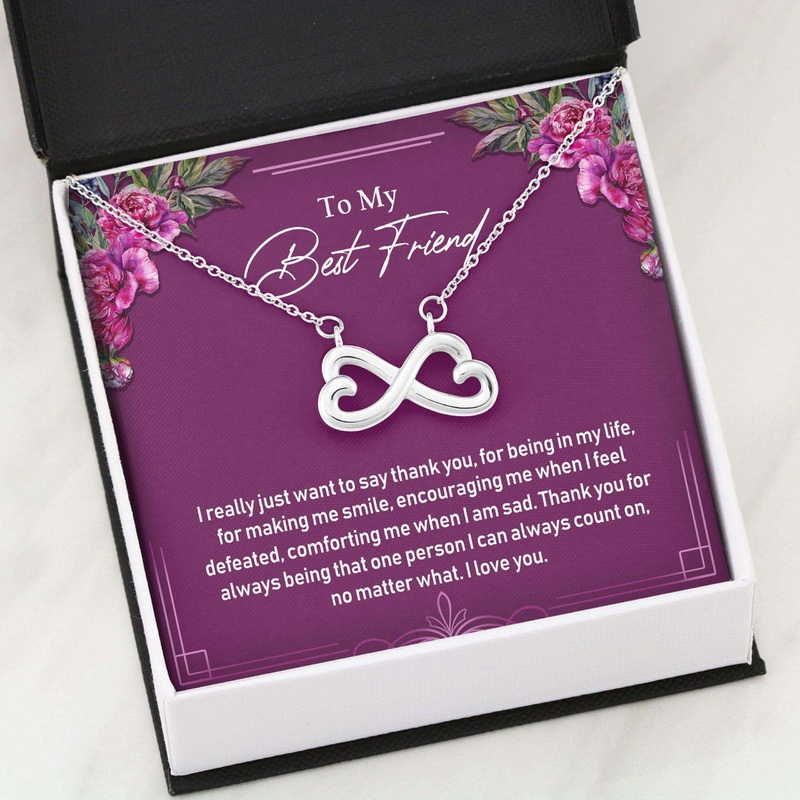 Best Friend Necklace, Bestfriend Necklace To My Best Friend  Infinity Heart