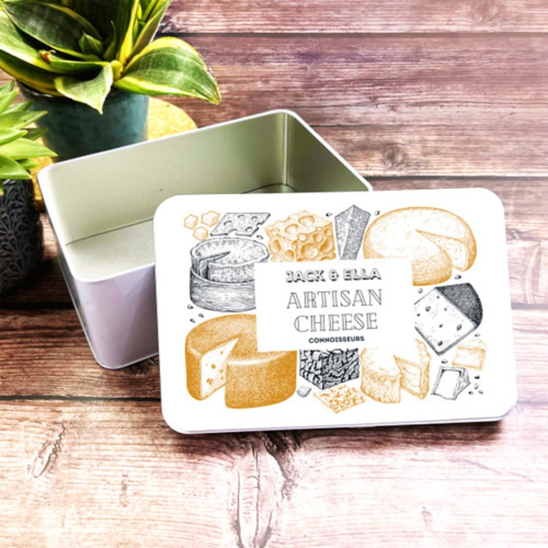 Cheese Blocks Assortment Sketch Personalised Artisan Cheese Tin – The Card Zoo