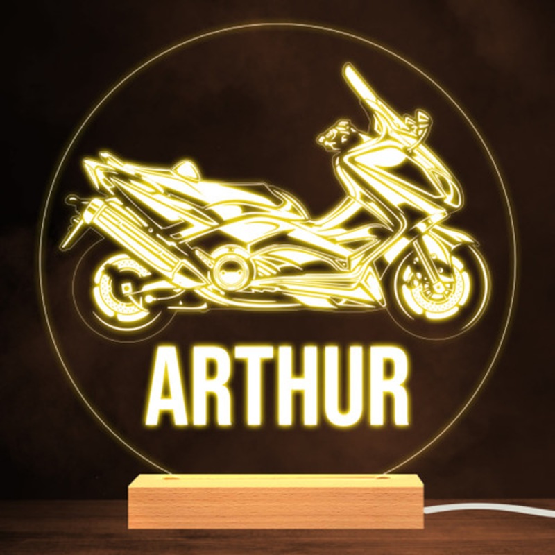 Yamaha Motorbike Biker Cool Motorcyclist Personalised Gift Night Light – The Card Zoo
