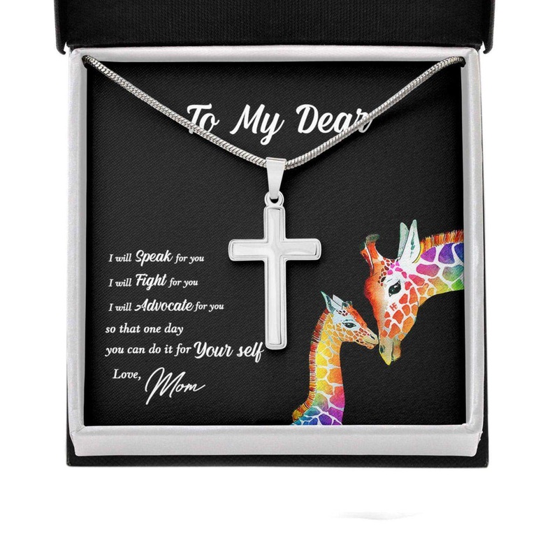 Awareness Necklace: One Day You Can Do It For Yourself, Meaningful Autism Message Card Cross Necklace