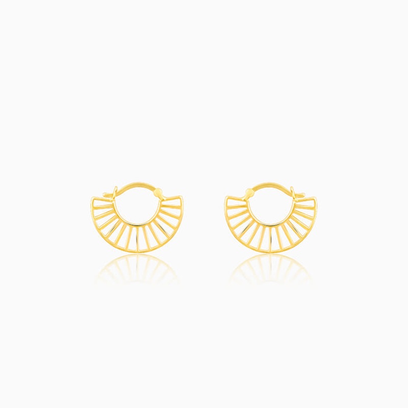 Golden Tracks Hoop Earrings