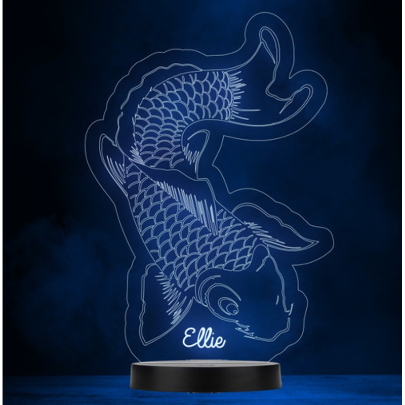 Koi Carp Fish Fishing Personalised Gift Colour Changing Led Lamp Night Light – The Card Zoo
