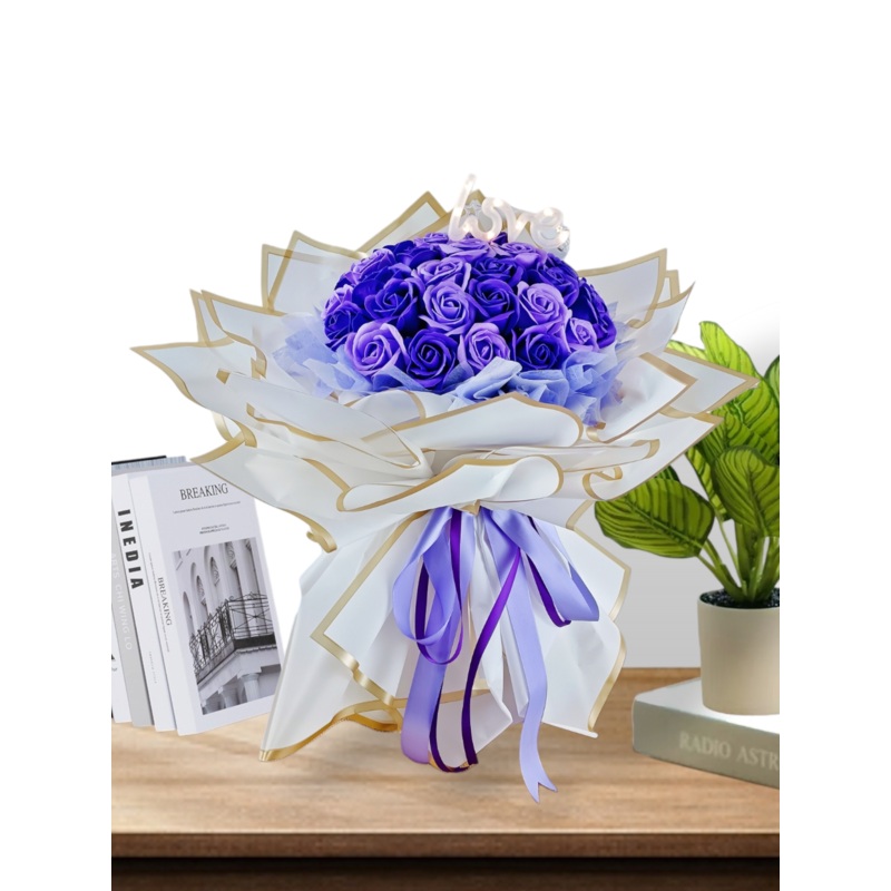 33 Stalks Soap Rose Bouquet Artificial Flower (Klang Valley Delivery)